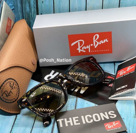 FREE SHIPPING Ray-Ban Wayfarer Tortoise Brown RB2140 New - Picture 10 of 13